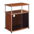 Designs2Go Desigsn2Go TV Stand with Black Glass Cabinet; Cherry - 23.63 x 26.75 x 15.75 in. 151056CH